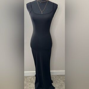Black Strapless Bodycon Maxi Dress for Cocktail